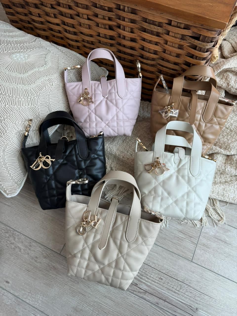 Dior Mini Book Tote Macrocannage Calfskin ￼