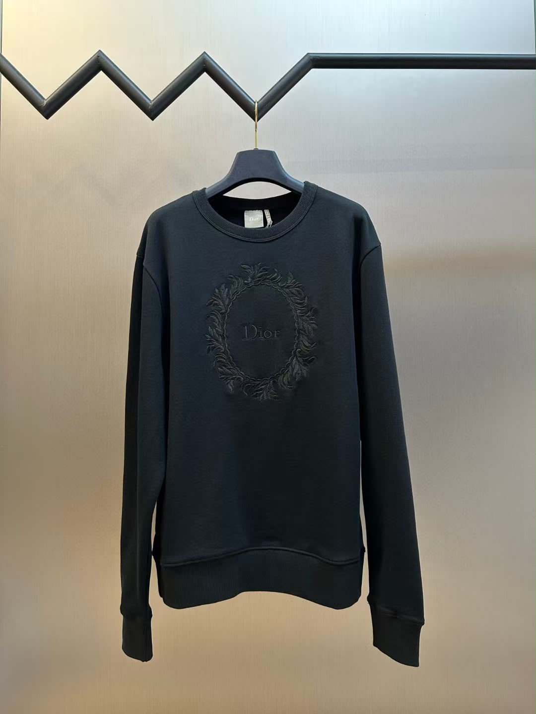 Dior Floral / Wreath Embroidered Crewneck Sweatshirt