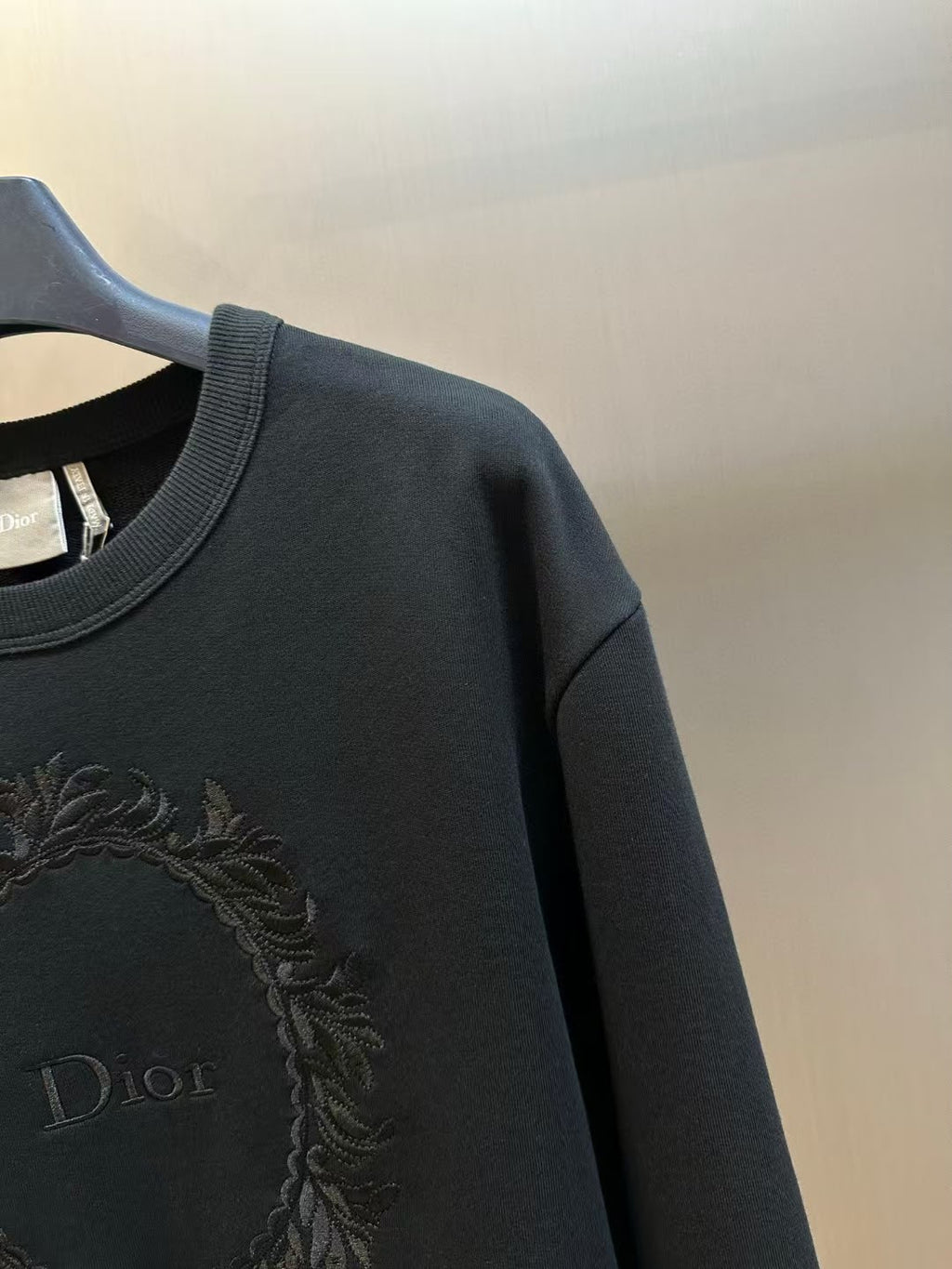 Dior Floral / Wreath Embroidered Crewneck Sweatshirt