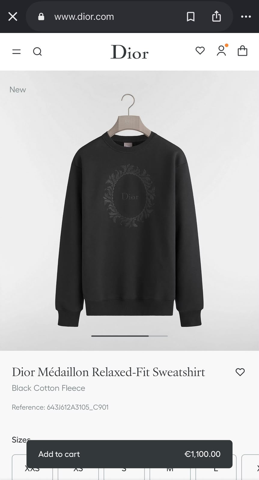 Dior Floral / Wreath Embroidered Crewneck Sweatshirt