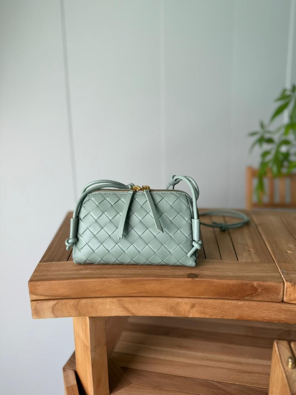 Bottega Veneta Intrecciato Leather Camera Bag