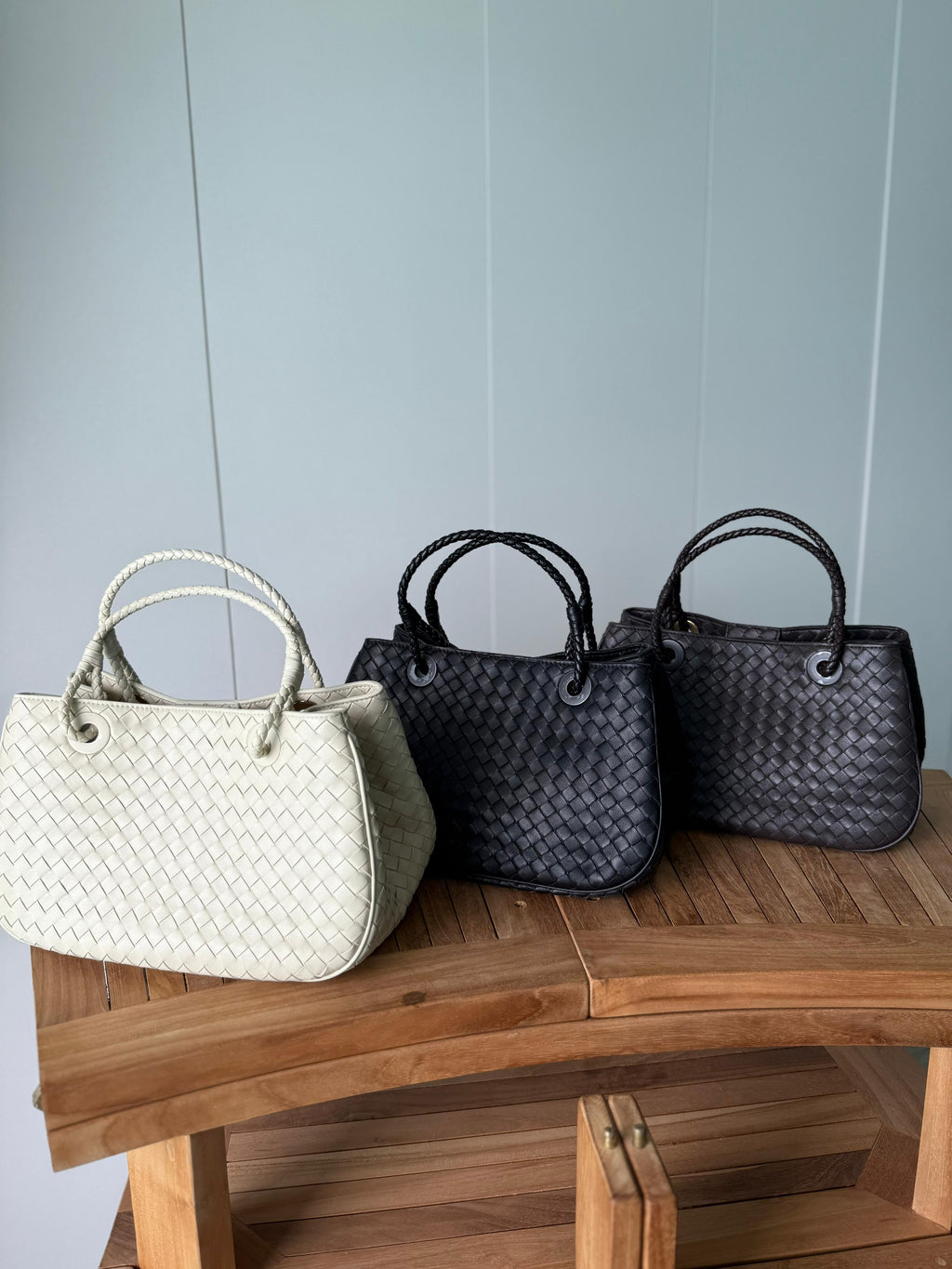Bottega Veneta Intrecciato Leather Top Handle Bag