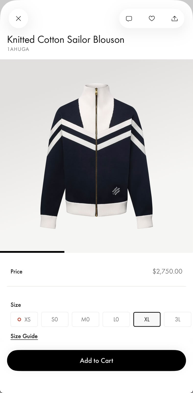LV Zip-Up Colorblock Knit Cardigan