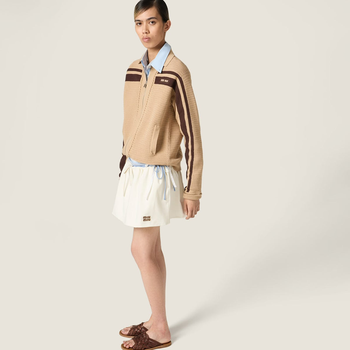 Miu Miu Knit Zip-up Jackets)