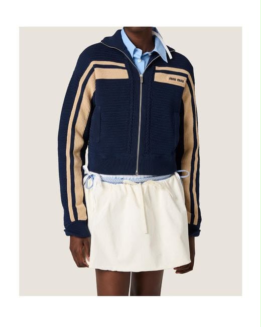 Miu Miu Knit Zip-up Jackets)