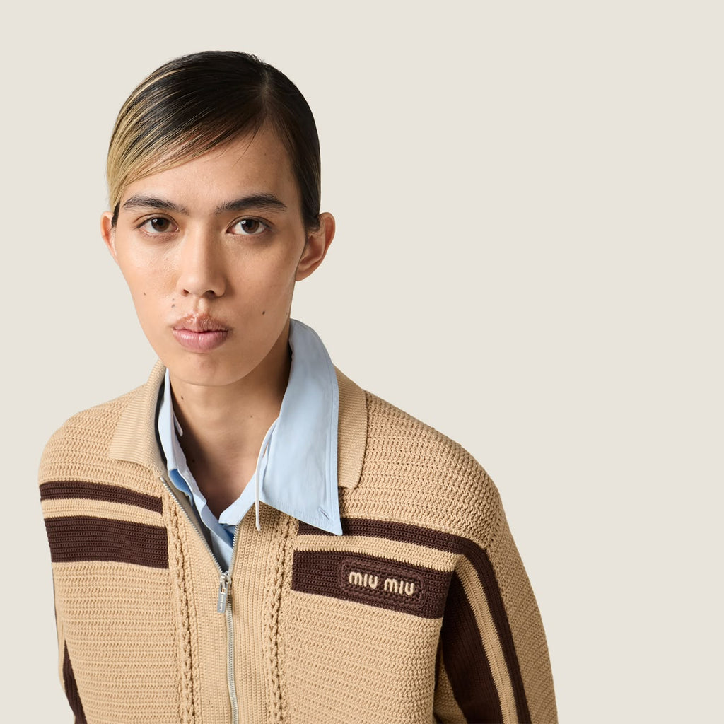 Miu Miu Knit Zip-up Jackets)
