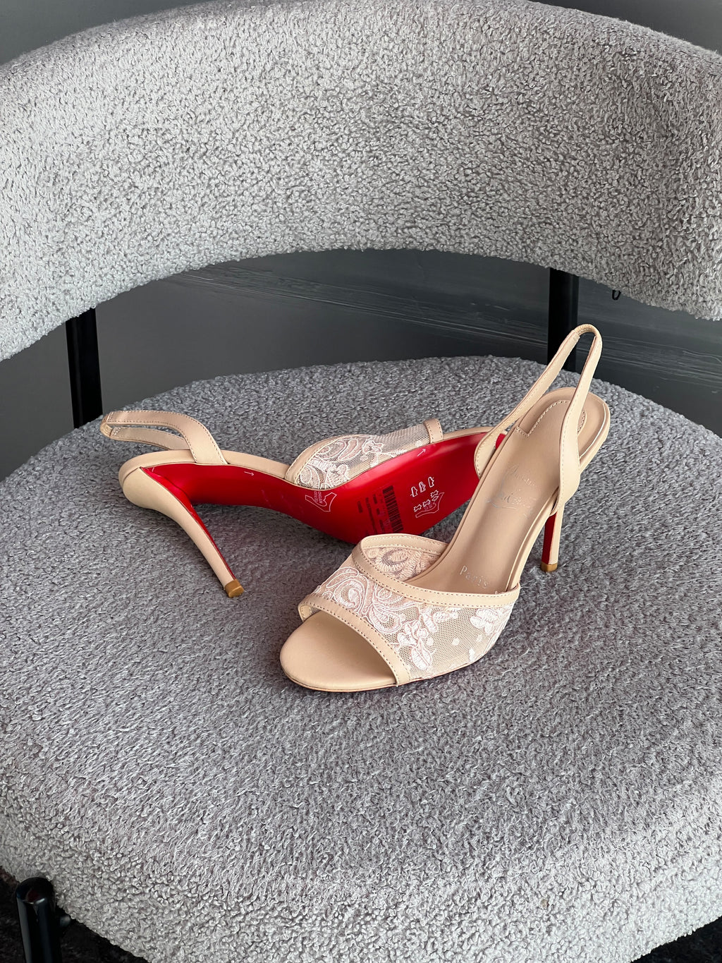 Christian Louboutin Stiletto Heel Slingback Sandal