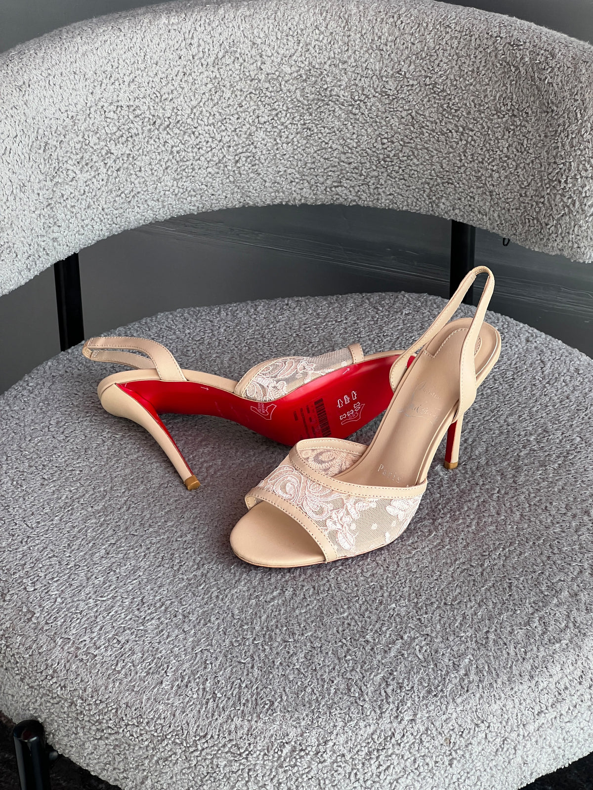 Christian Louboutin Stiletto Heel Slingback Sandal