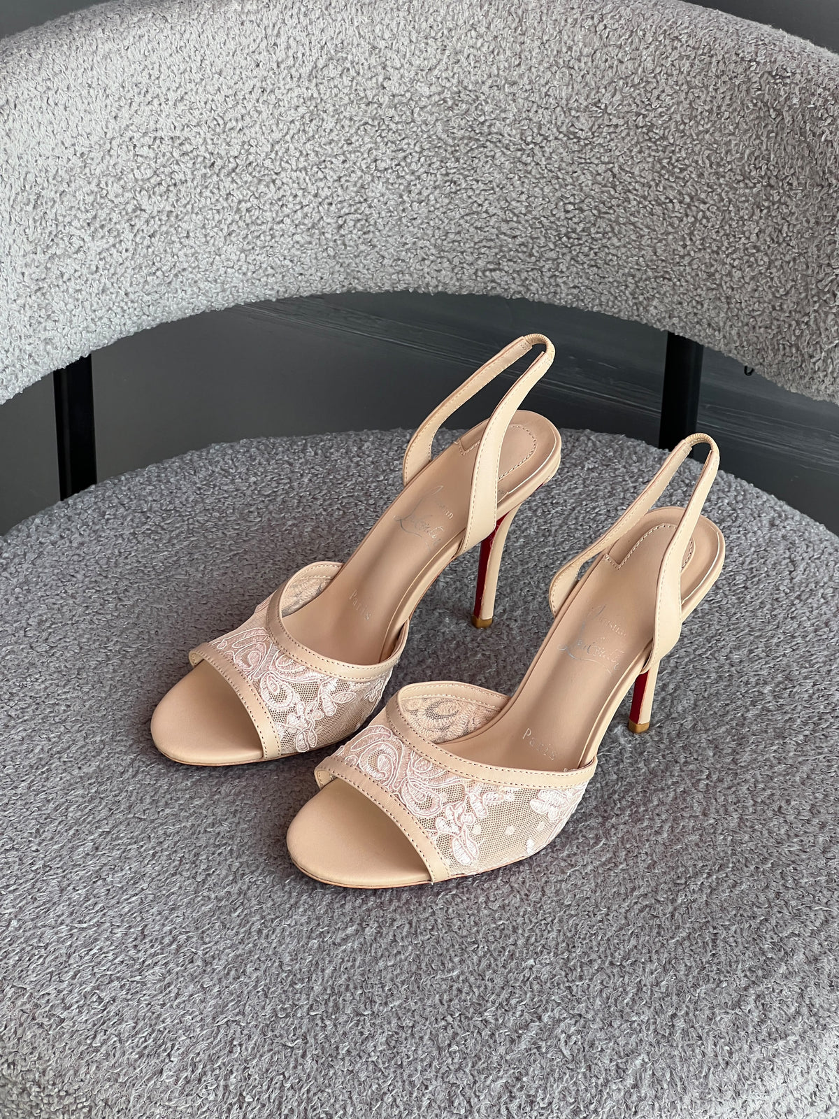Christian Louboutin Stiletto Heel Slingback Sandal
