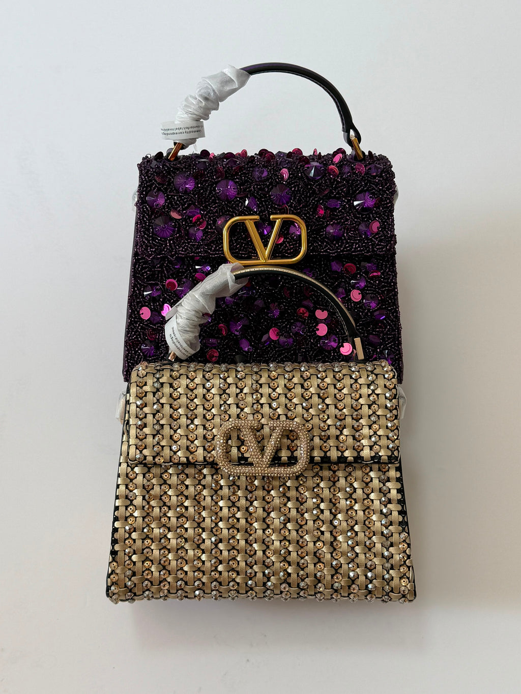 Valentino Embellished Top Handle Bag