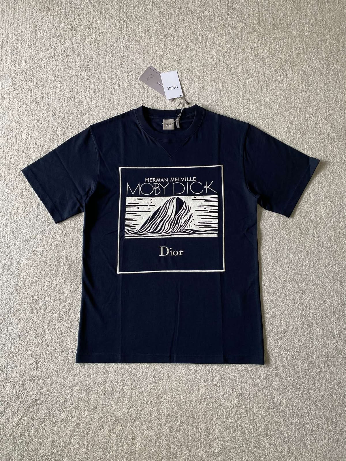  Dior Melville Moby Dick Graphic T-Shirt