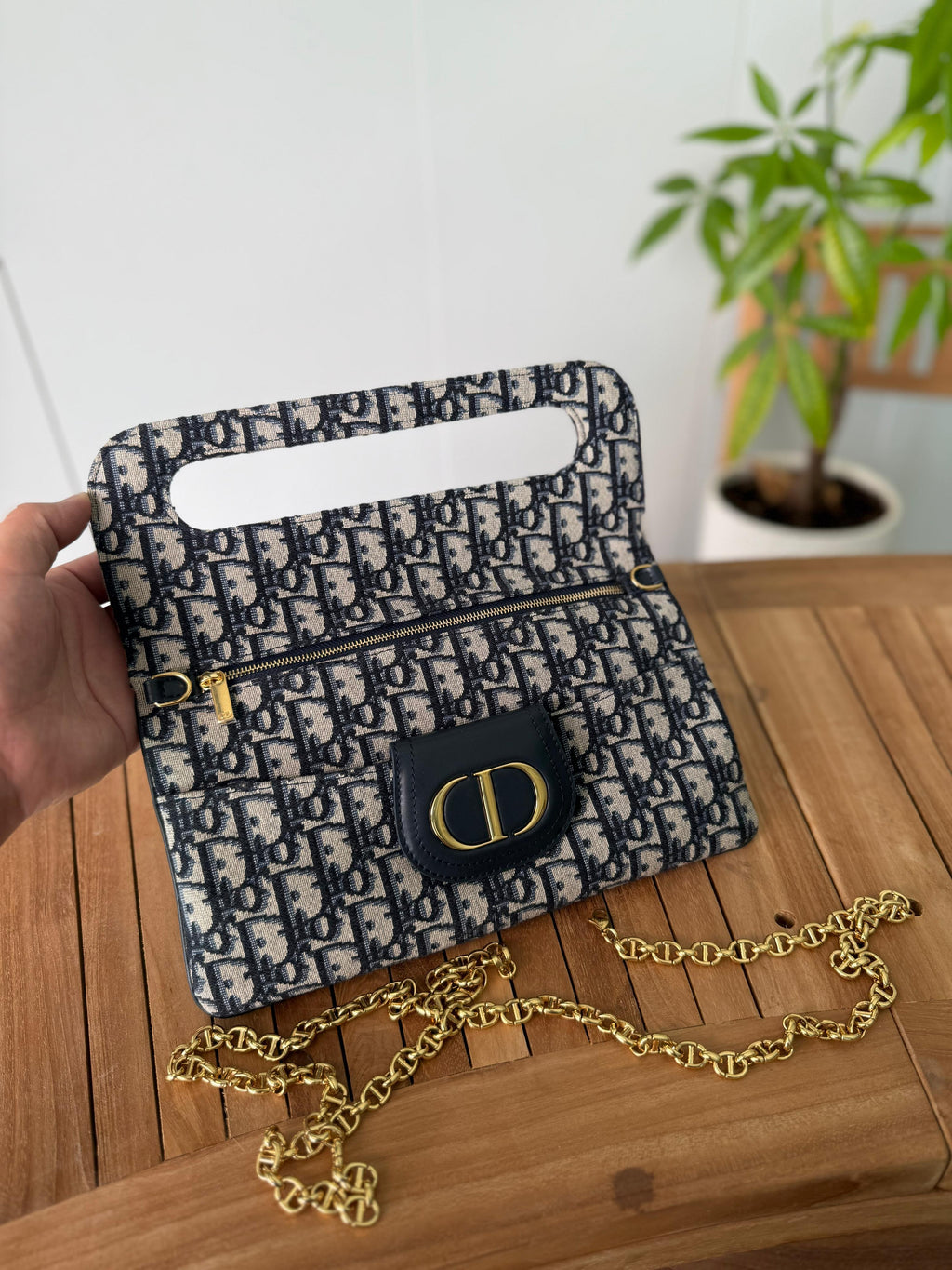 Christian Dior Patent Leather Chain Bag