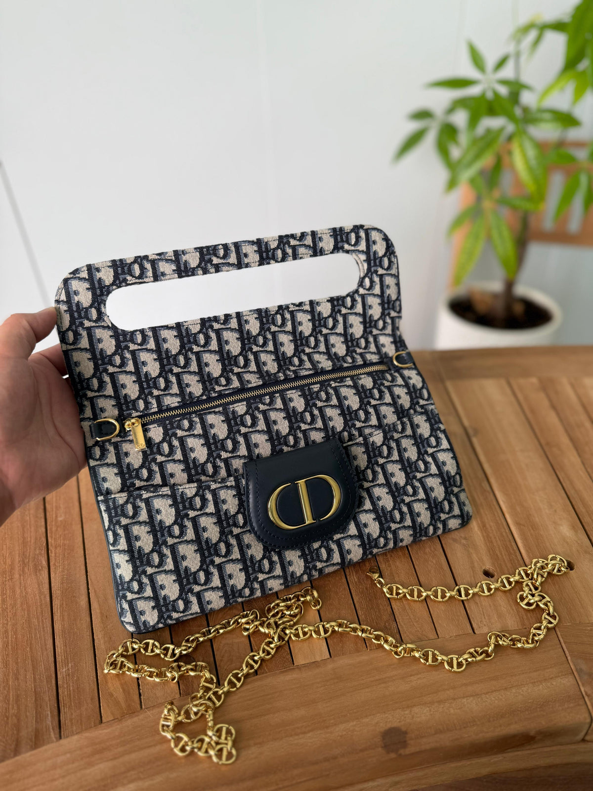 Christian Dior Patent Leather Chain Bag