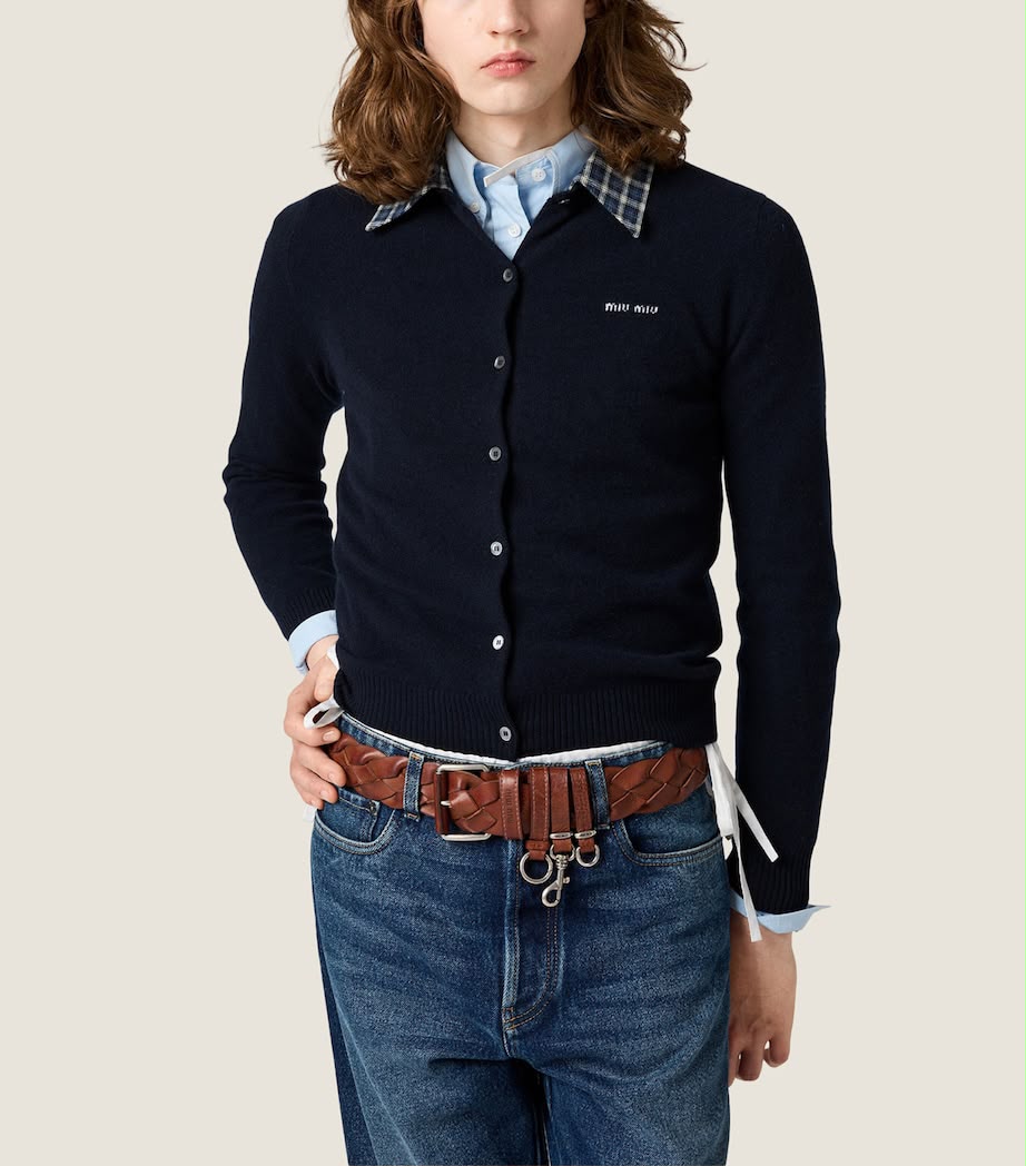 Miu Miu knit button-up