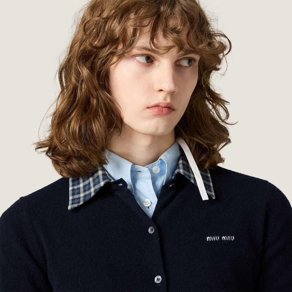 Miu Miu knit button-up