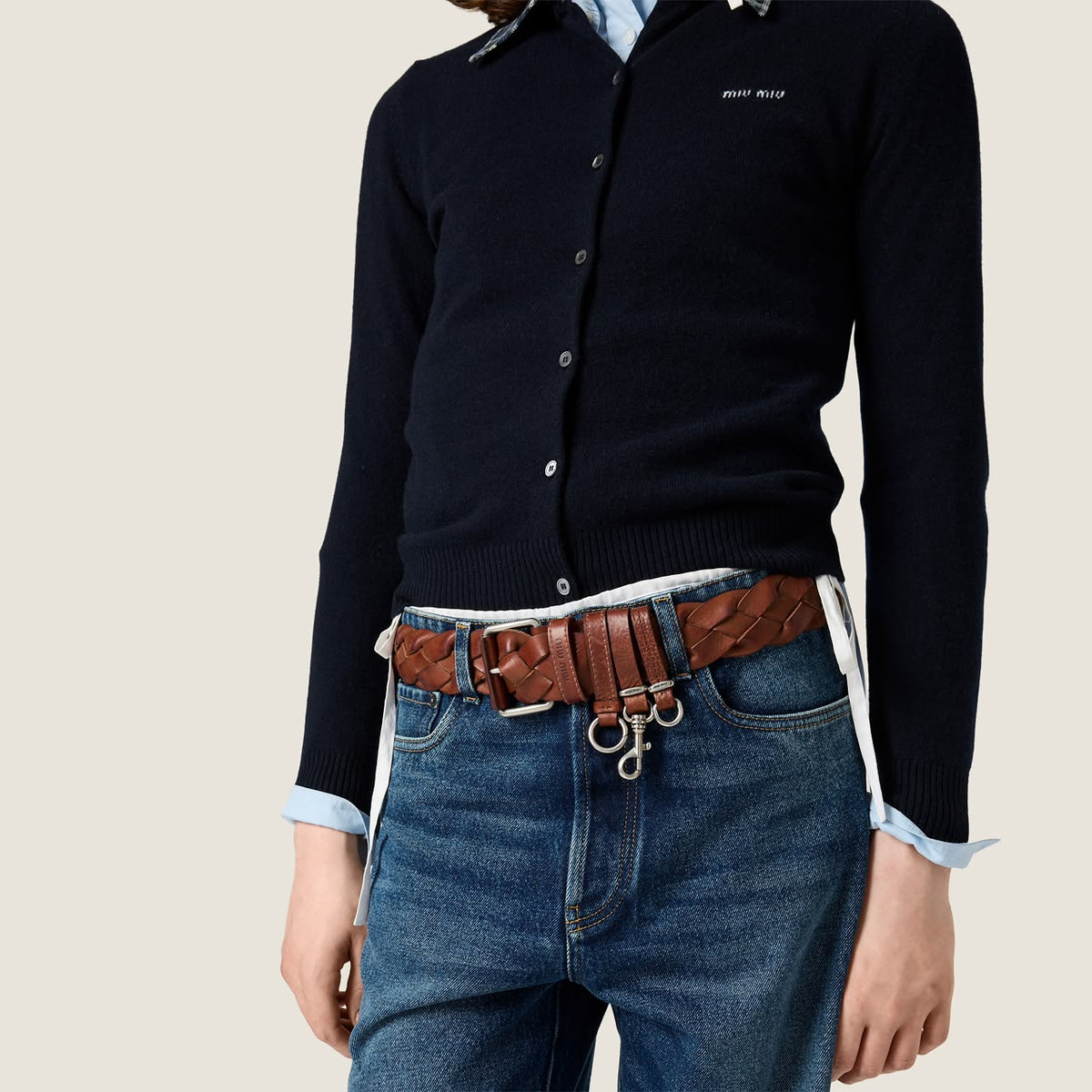 Miu Miu knit button-up