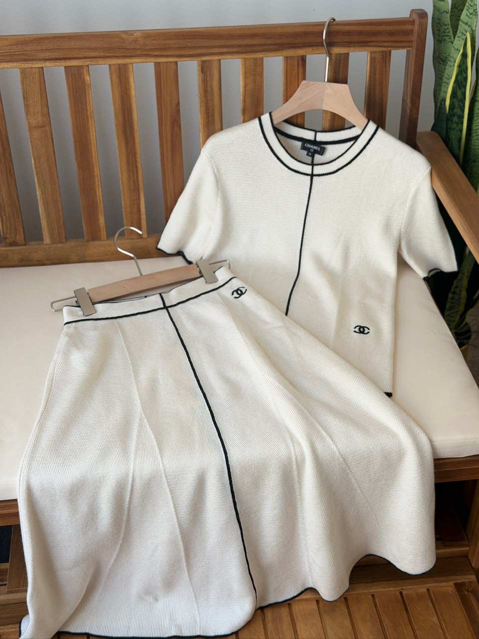 Chanel Knit Top and Skirt Set