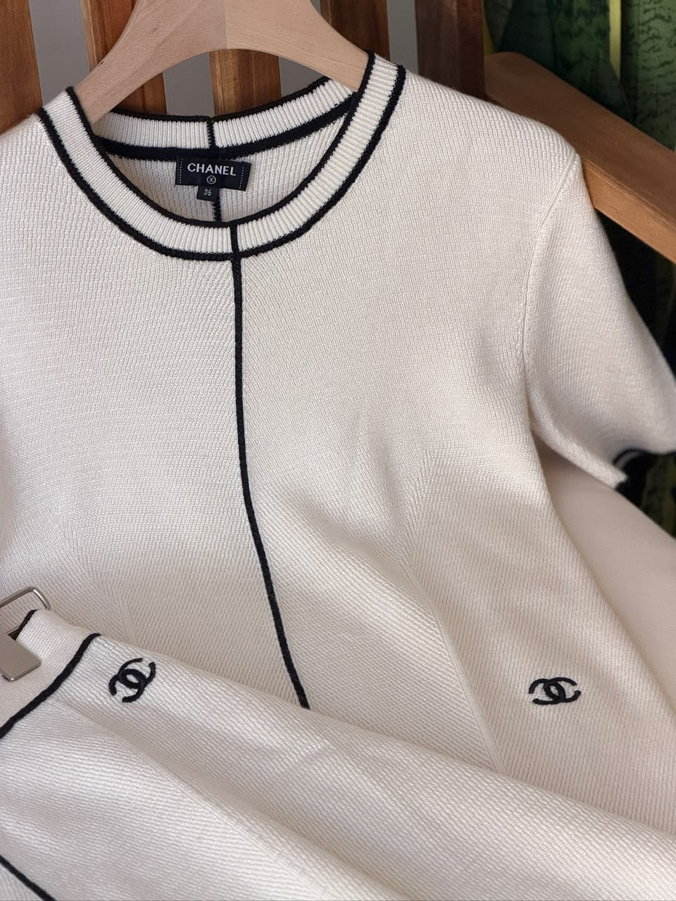 Chanel Knit Top and Skirt Set