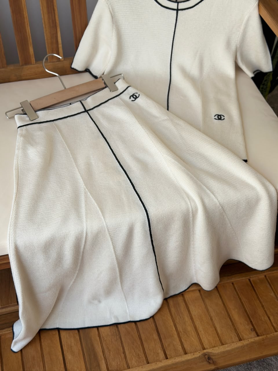 Chanel Knit Top and Skirt Set