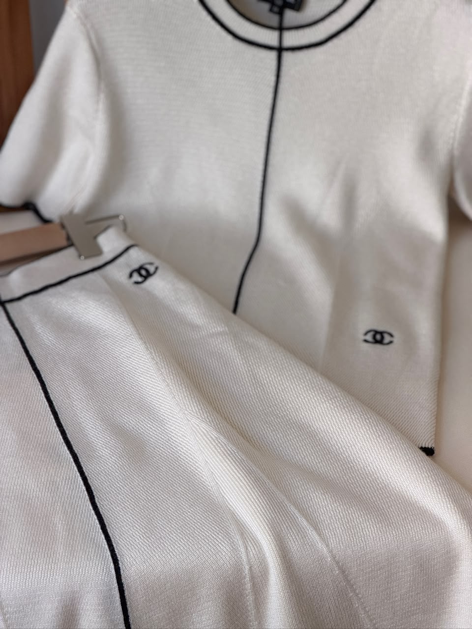 Chanel Knit Top and Skirt Set