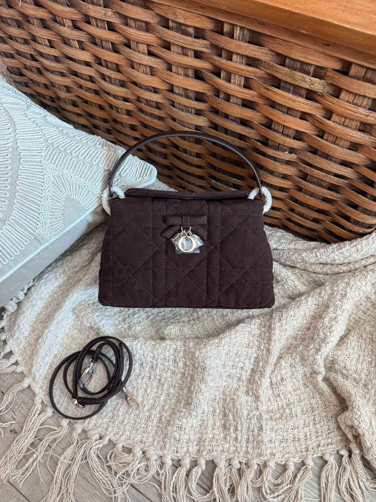 Christian Dior Quilted Top Handle Bag