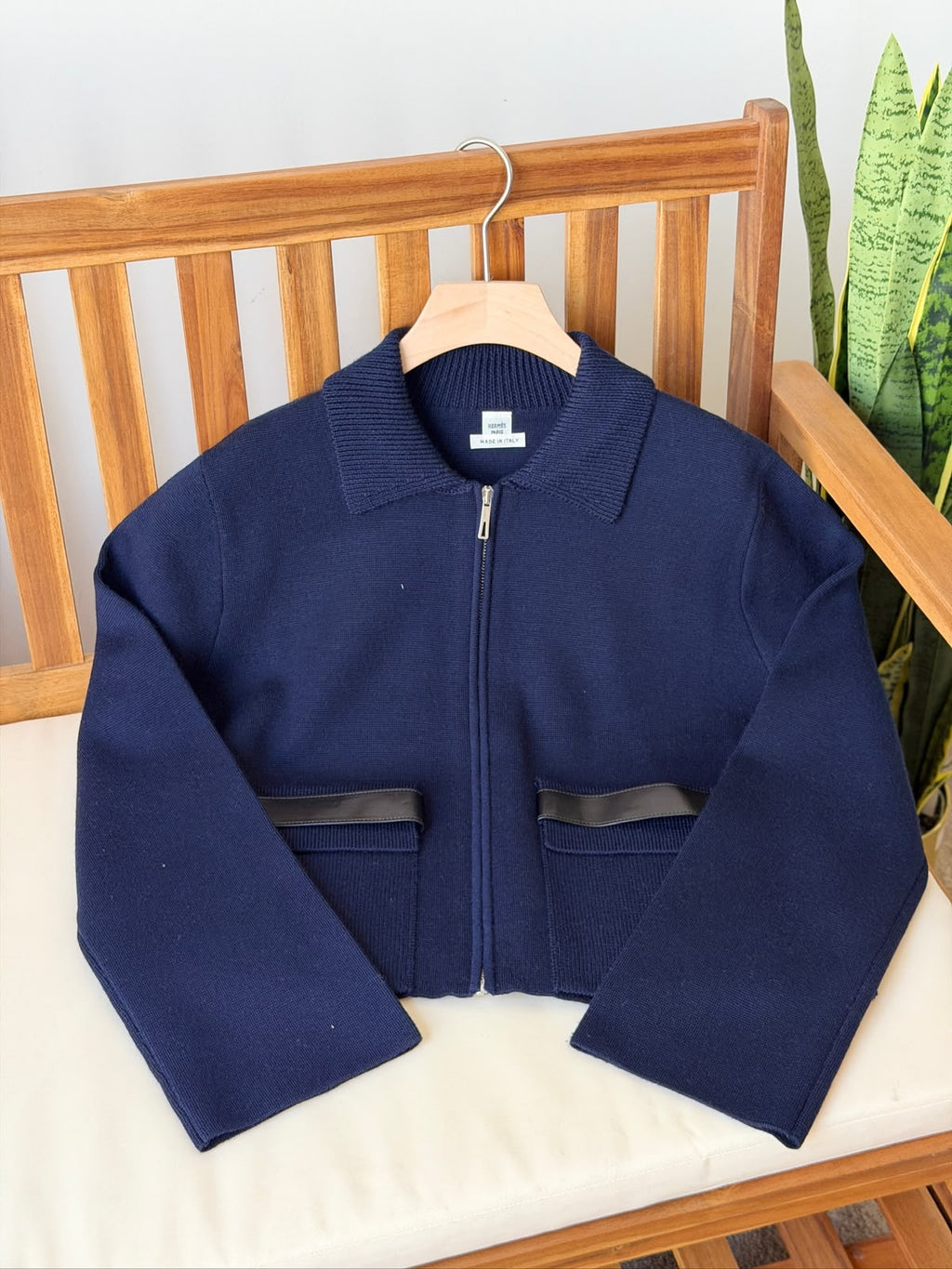 Hermès Zip Cardigan / Bomber Jacket)