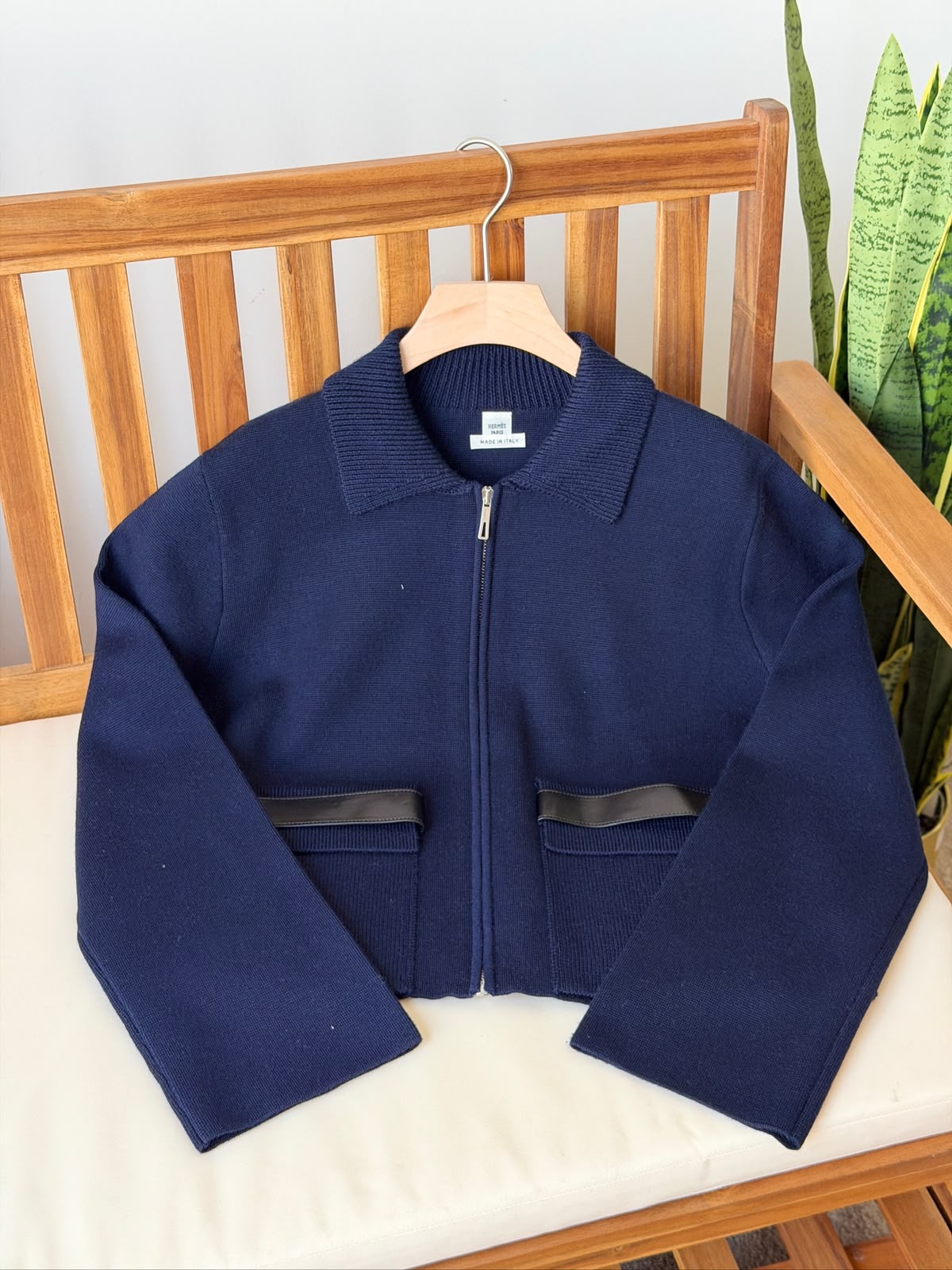 Hermès Zip Cardigan / Bomber Jacket)