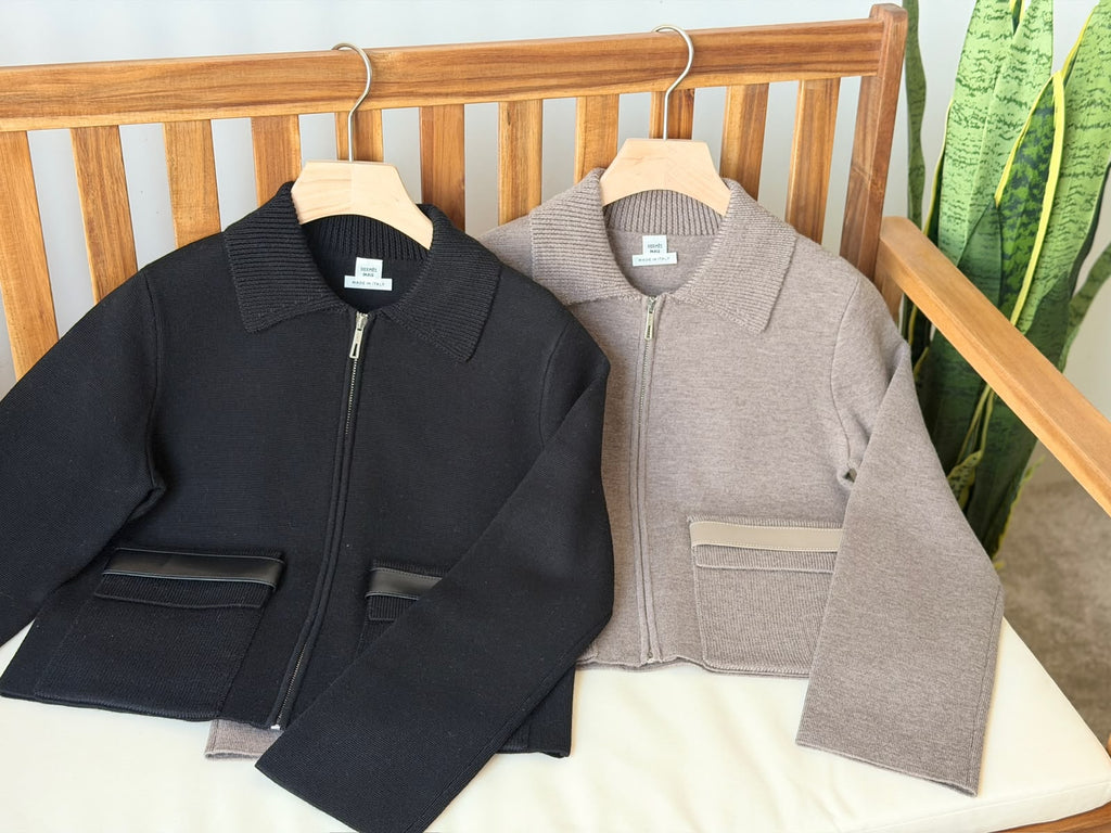 Hermès Zip Cardigan / Bomber Jacket)