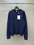 Dior Oblique Textured Knit Crewneck Sweater