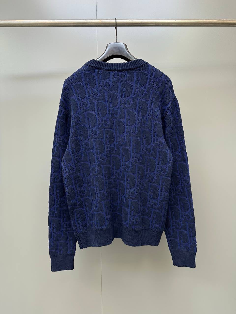 Dior Oblique Textured Knit Crewneck Sweater