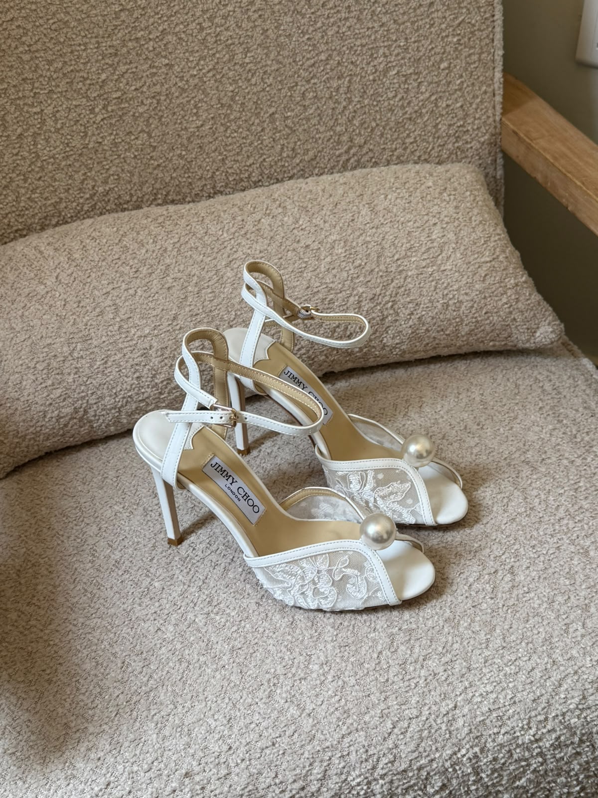 Jimmy Choo Sacora Lace & Crystal-Embellished