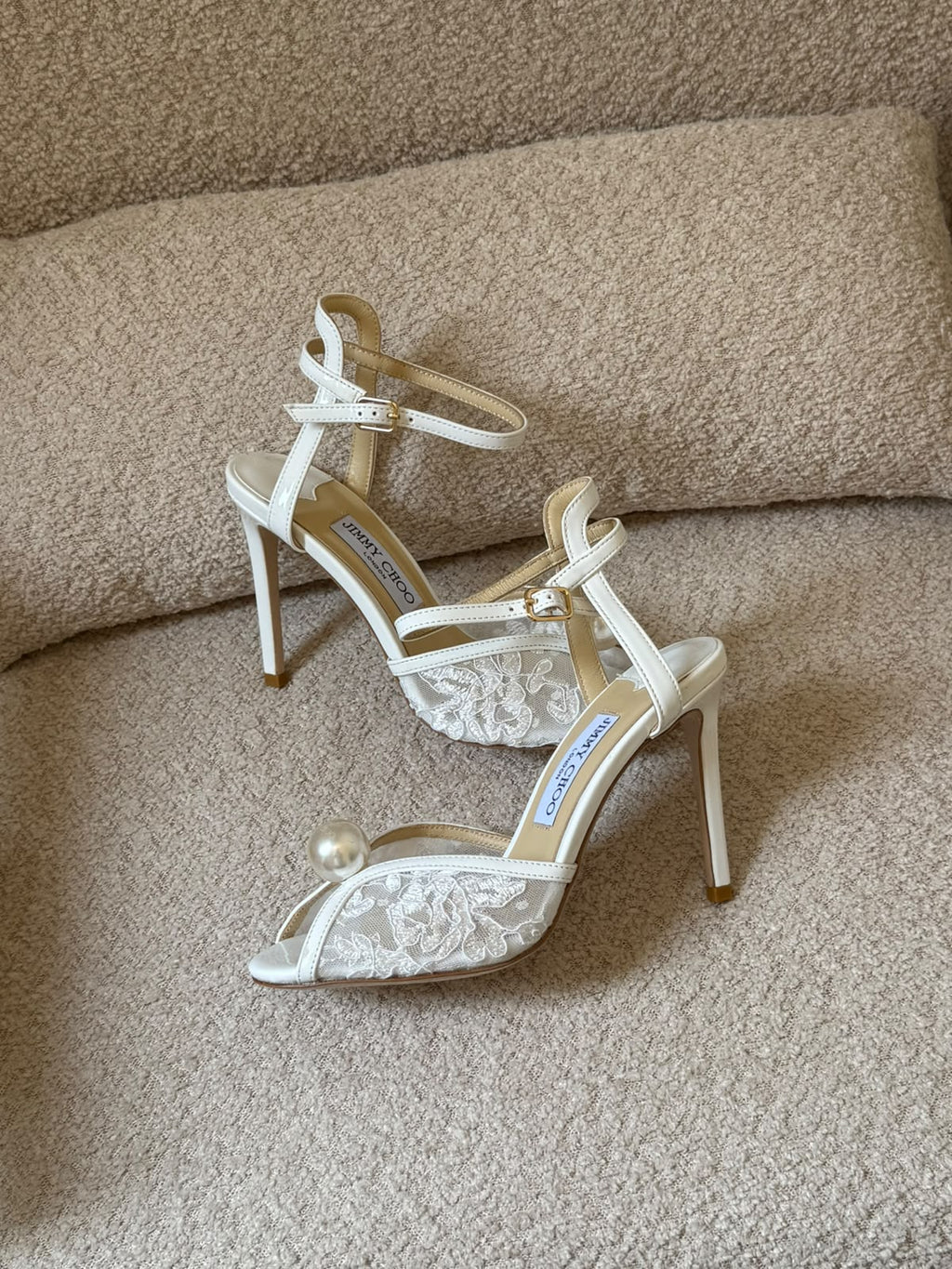 Jimmy Choo Sacora Lace & Crystal-Embellished