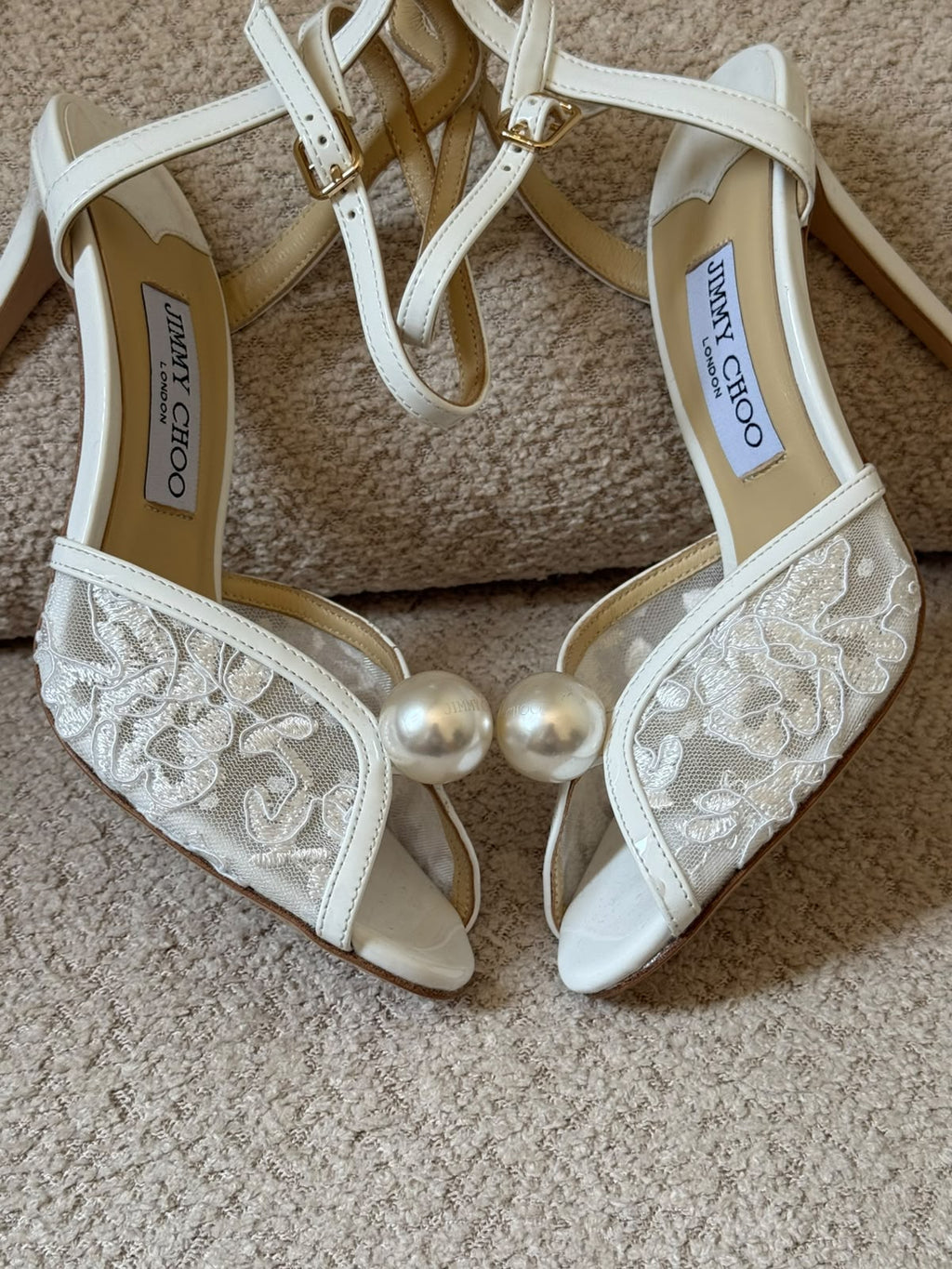 Jimmy Choo Sacora Lace & Crystal-Embellished
