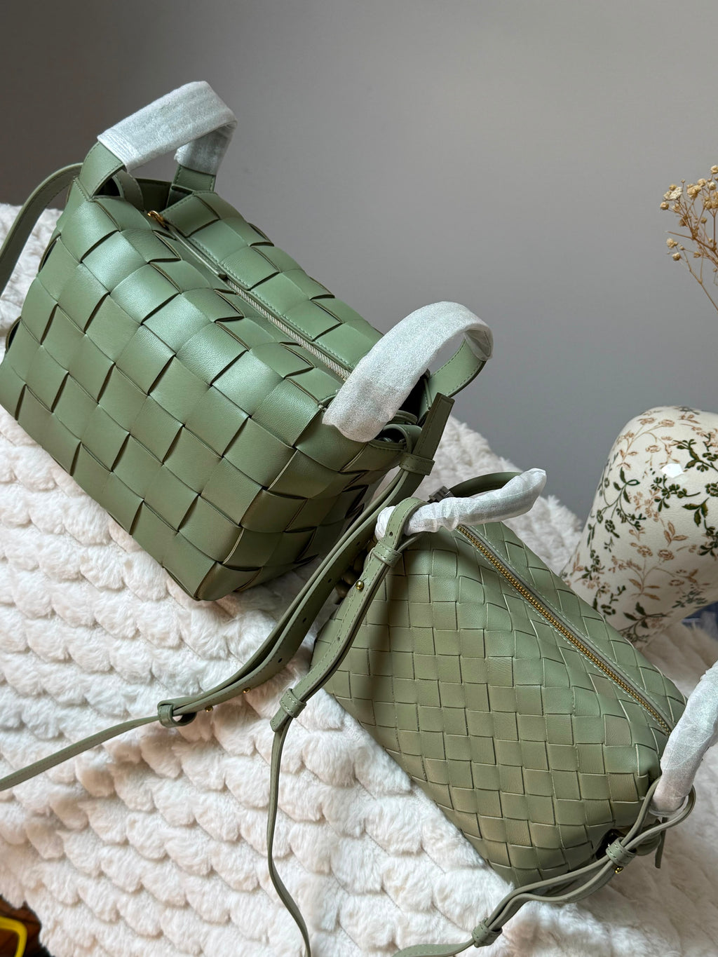 Bottega Veneta Intrecciato Woven Tote/Crossbody Bag with Pouch