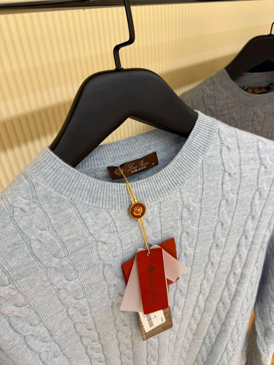 Loro Piana Cable-Knit Cashmere Crewneck Sweater