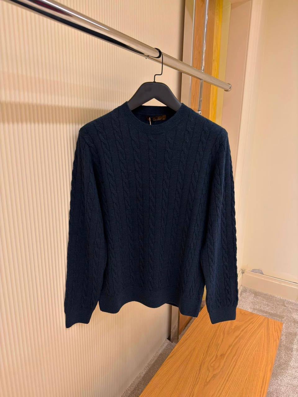 Loro Piana Cable-Knit Cashmere Crewneck Sweater