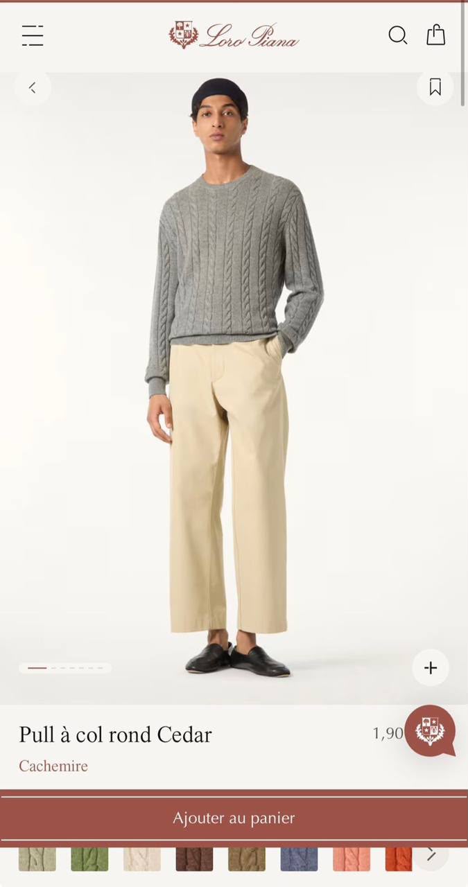 Loro Piana Cable-Knit Cashmere Crewneck Sweater