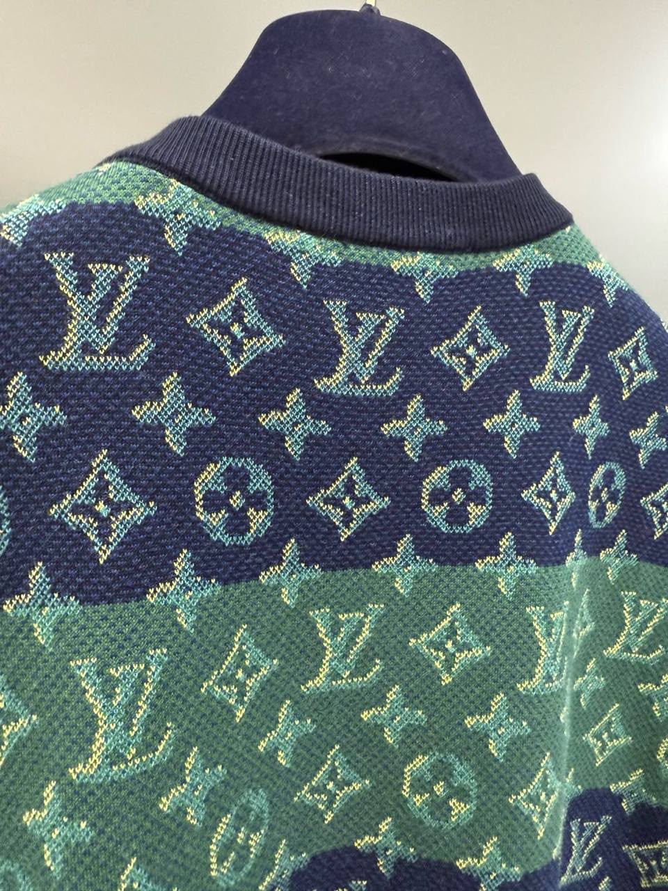 Louis Vuitton Monogram Striped Knit Short-Sleeve Top