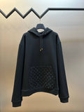Louis Vuitton Monogram Trimmed Black Hoodie