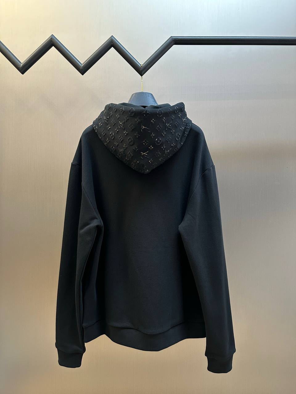 Louis Vuitton Monogram Trimmed Black Hoodie