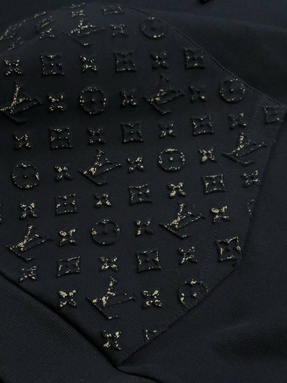 Louis Vuitton Monogram Trimmed Black Hoodie