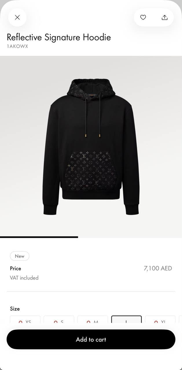 Louis Vuitton Monogram Trimmed Black Hoodie