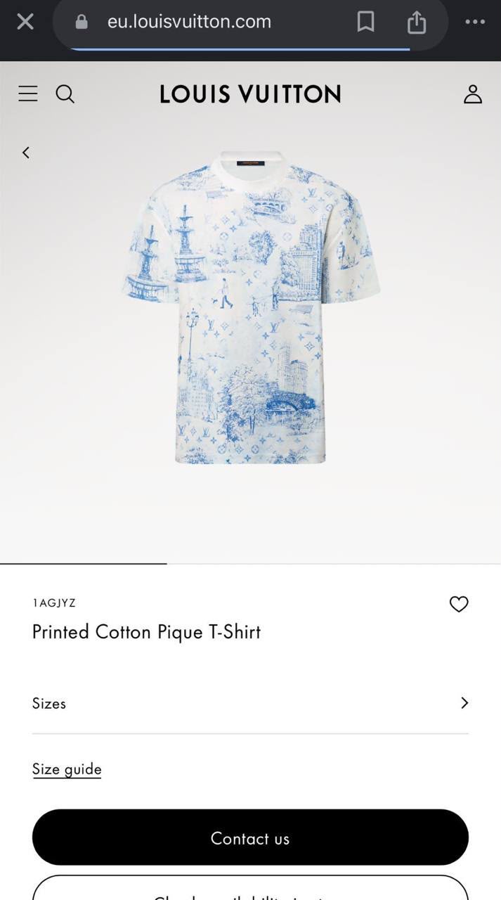 Louis Vuitton Paris Skyline / Toile de Jouy Graphic T-Shirt