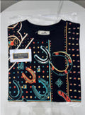 Hermès Printed Silk-Front Knit T-shirt