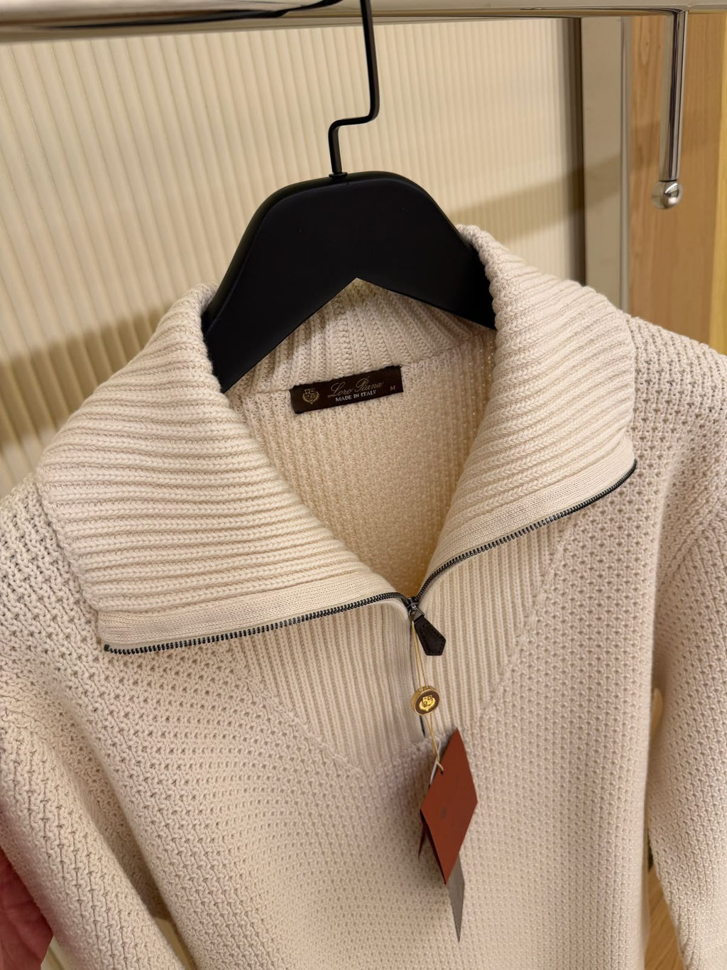 Loro Piana Zip-Up Collared Cashmere Sweater