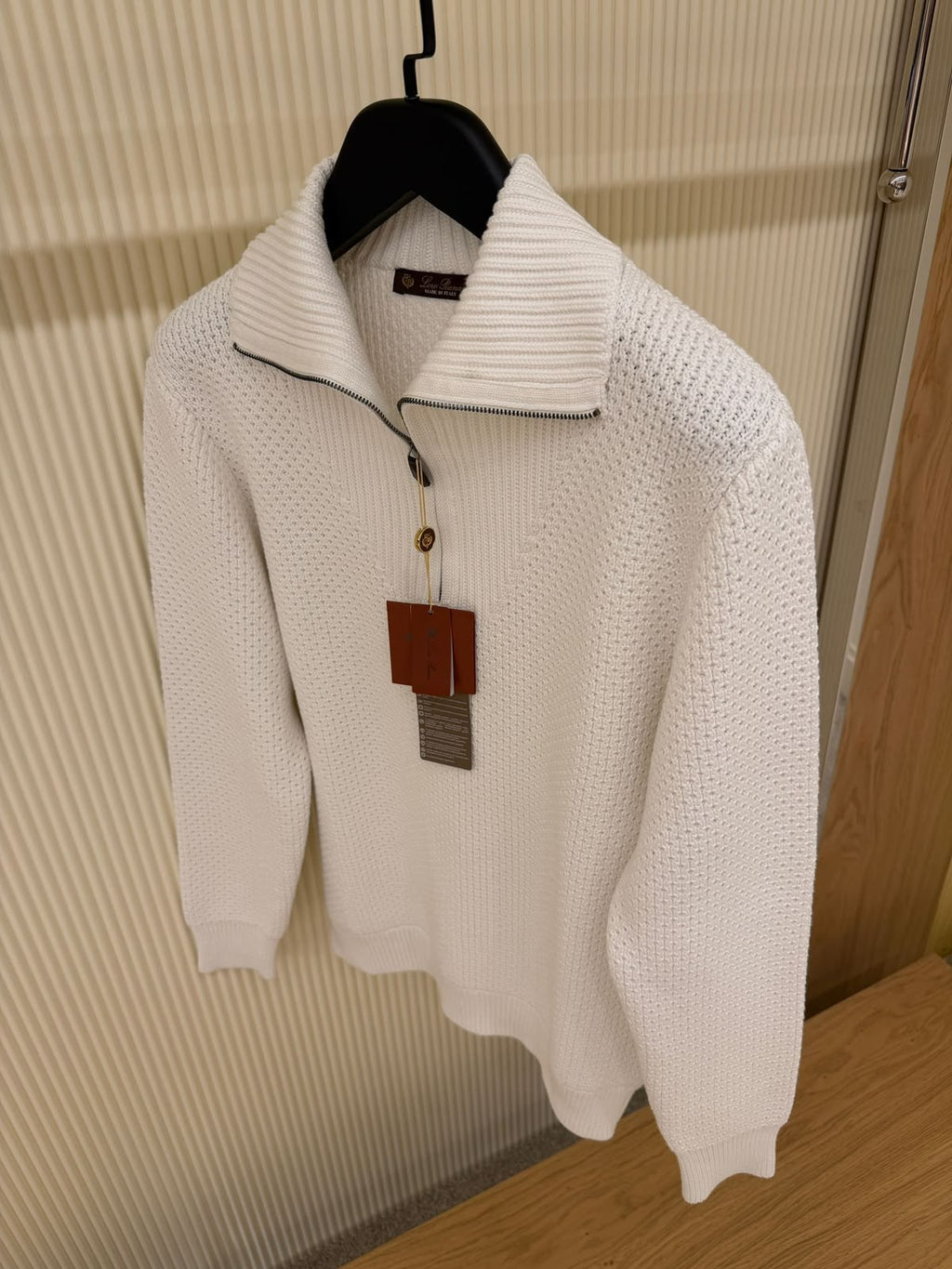 Loro Piana Zip-Up Collared Cashmere Sweater