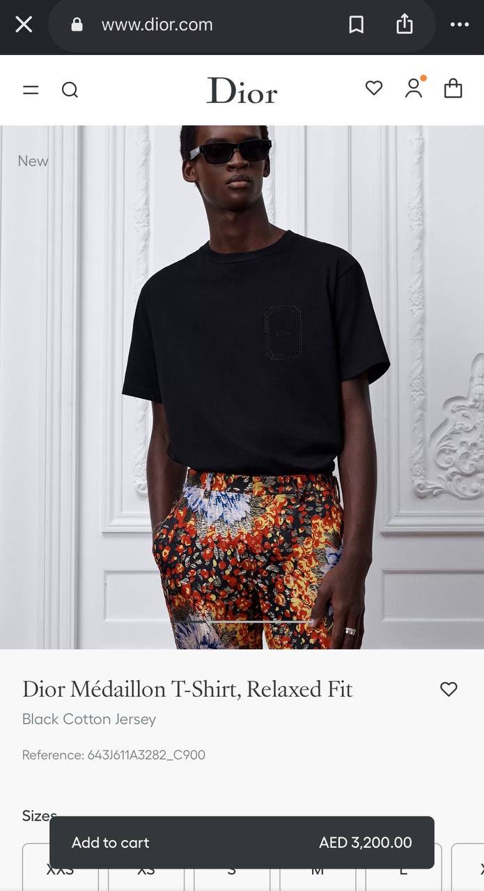Dior Floral / Wreath Embroidered Patch T-Shirt