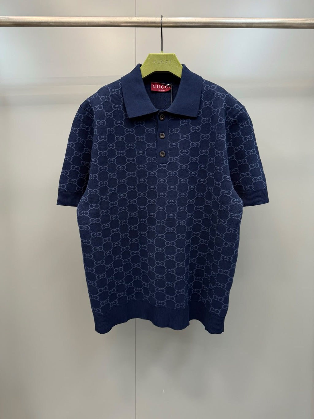 Gucci GG Jacquard Knit Polo Shirt