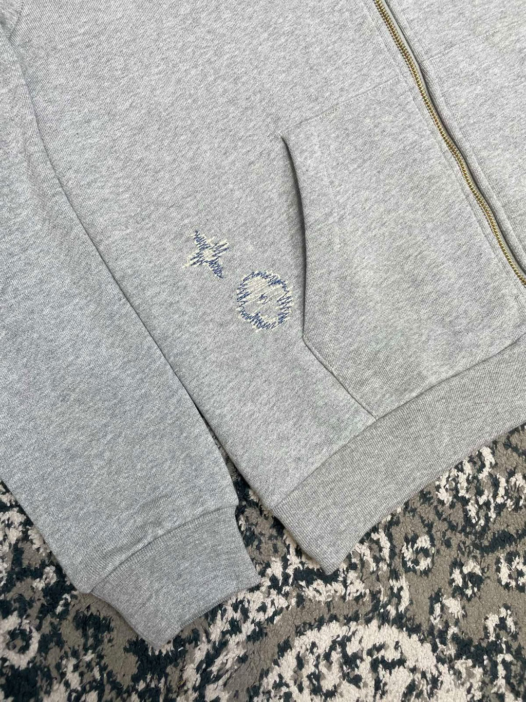Louis Vuitton Monogram Embroidered Zip-Up Hoodie