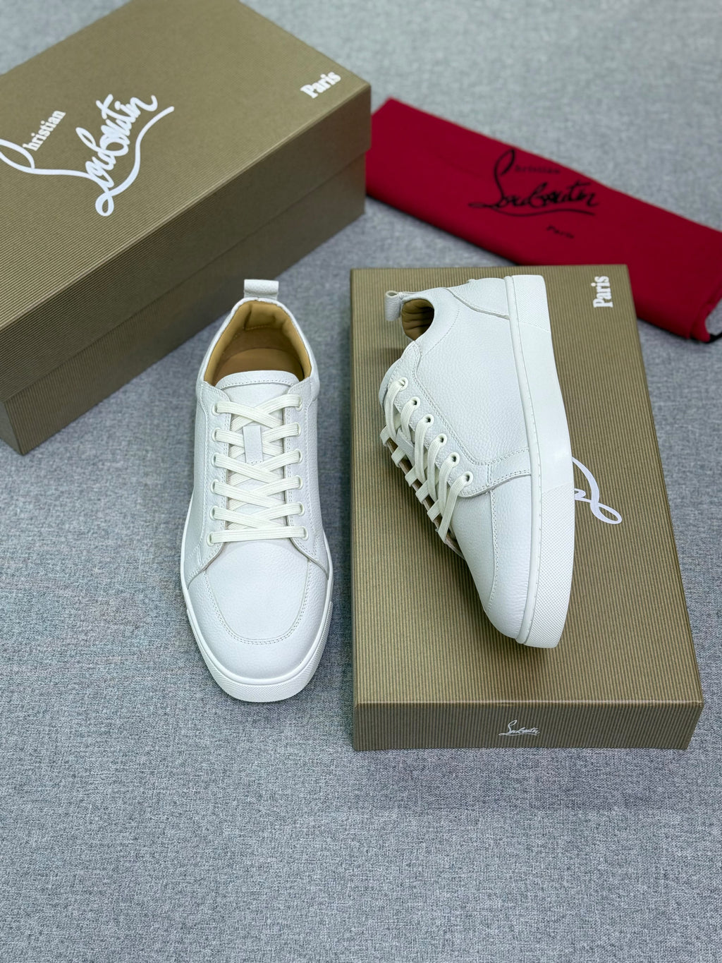 Louboutin Casual Low-Top Leather Sneakers